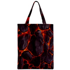 Lava Volcanic Rock Texture Zipper Classic Tote Bag by artworkshop