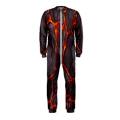 Lava Volcanic Rock Texture Onepiece Jumpsuit (kids) by artworkshop