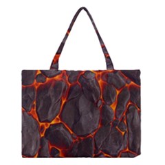 Lava Volcanic Rock Texture Medium Tote Bag by artworkshop