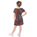 Lava Volcanic Rock Texture Kids  Short Sleeve Velvet Dress View2