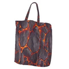 Lava Volcanic Rock Texture Giant Grocery Tote by artworkshop