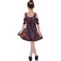 Lava Volcanic Rock Texture Kids  Shoulder Cutout Chiffon Dress View2