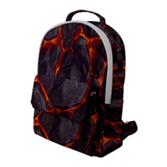 Lava Volcanic Rock Texture Flap Pocket Backpack (large) by artworkshop