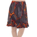 Lava Volcanic Rock Texture Fishtail Chiffon Skirt View1