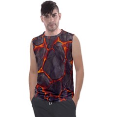 Lava Volcanic Rock Texture Men s Regular Tank Top by artworkshop