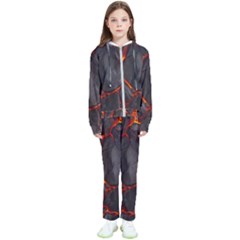 Lava Volcanic Rock Texture Kids  Tracksuit by artworkshop