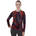 Lava Volcanic Rock Texture Women s Pique Long Sleeve Tee View1