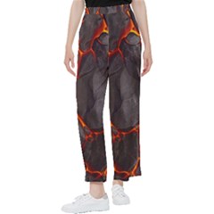 Lava Volcanic Rock Texture Women s Pants  by artworkshop