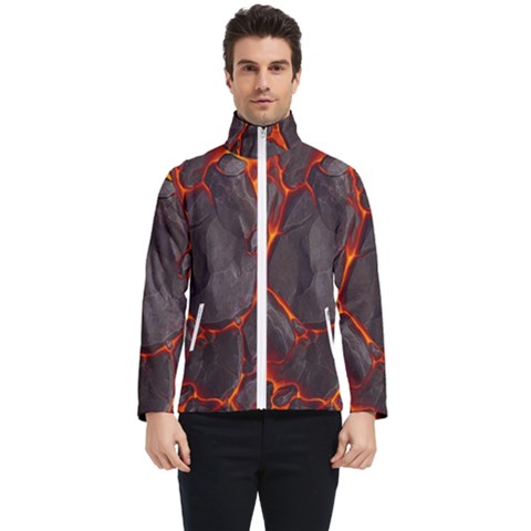 Lava Volcanic Rock Texture Men s Bomber Jacket by artworkshop