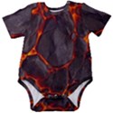 Lava Volcanic Rock Texture Baby Short Sleeve Bodysuit View1