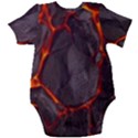 Lava Volcanic Rock Texture Baby Short Sleeve Bodysuit View2