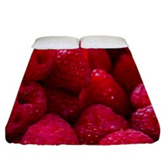 Raspberries Fitted Sheet (california King Size) by artworkshop