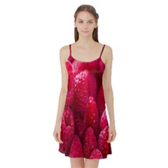 Raspberries Satin Night Slip by artworkshop