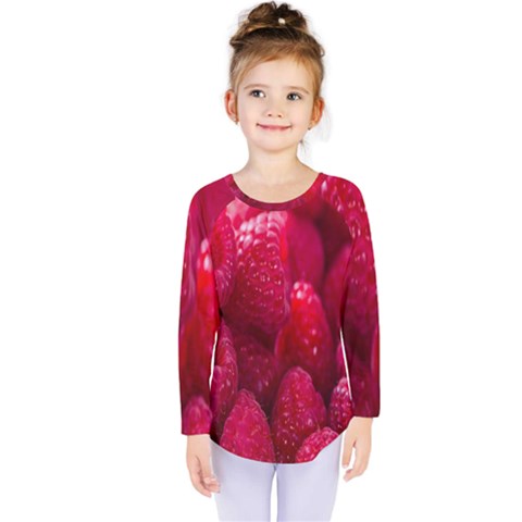 Raspberries Kids  Long Sleeve Tee by artworkshop