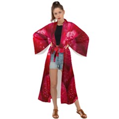 Raspberries Maxi Kimono by artworkshop