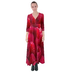 Raspberries Button Up Maxi Dress by artworkshop