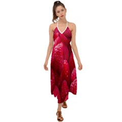 Raspberries Halter Tie Back Dress  by artworkshop