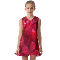 Raspberries Kids  Pilgrim Collar Ruffle Hem Dress by artworkshop