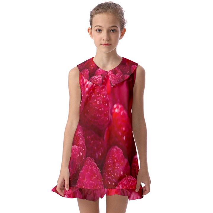 Raspberries Kids  Pilgrim Collar Ruffle Hem Dress