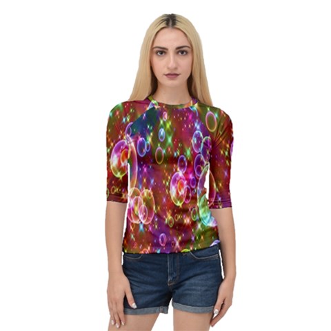 Rainbow Spectrum Bubbles Quarter Sleeve Raglan Tee by artworkshop