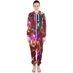 Rainbow Spectrum Bubbles Hooded Jumpsuit (ladies) by artworkshop