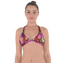 Rainbow Spectrum Bubbles Halter Neck Bikini Top by artworkshop