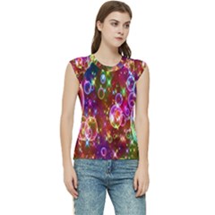 Rainbow Spectrum Bubbles Women s Raglan Cap Sleeve Tee by artworkshop