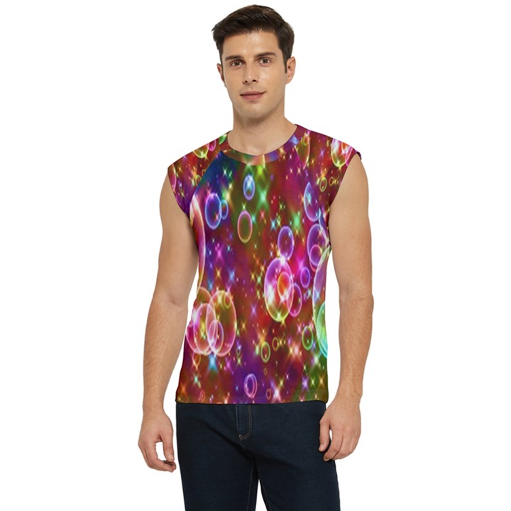 Rainbow spectrum bubbles Men s Raglan Cap Sleeve Tee