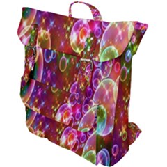 Rainbow Spectrum Bubbles Buckle Up Backpack by artworkshop