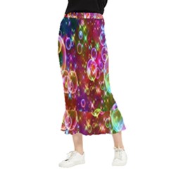 Rainbow Spectrum Bubbles Maxi Fishtail Chiffon Skirt by artworkshop