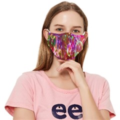 Rainbow Spectrum Bubbles Fitted Cloth Face Mask (adult) by artworkshop