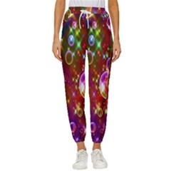 Rainbow Spectrum Bubbles Cropped Drawstring Pants by artworkshop