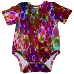 Rainbow Spectrum Bubbles Baby Short Sleeve Bodysuit by artworkshop