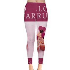 Hello February Text And Cupcakes Leggings  by artworkshop