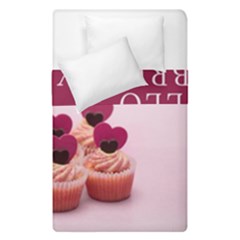 Hello February Text And Cupcakes Duvet Cover Double Side (single Size)