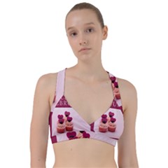 Hello February Text And Cupcakes Sweetheart Sports Bra by artworkshop