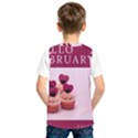 Hello february text and cupcakes Kids  Basketball Tank Top View2