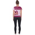 Hello february text and cupcakes Short Sleeve Sports Top  View2