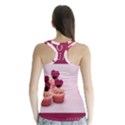 Hello february text and cupcakes Racer Back Sports Top View2