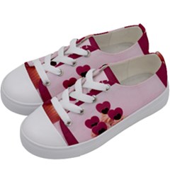 Hello February Text And Cupcakes Kids  Low Top Canvas Sneakers by artworkshop