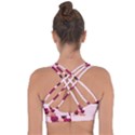 Hello february text and cupcakes Cross String Back Sports Bra View2