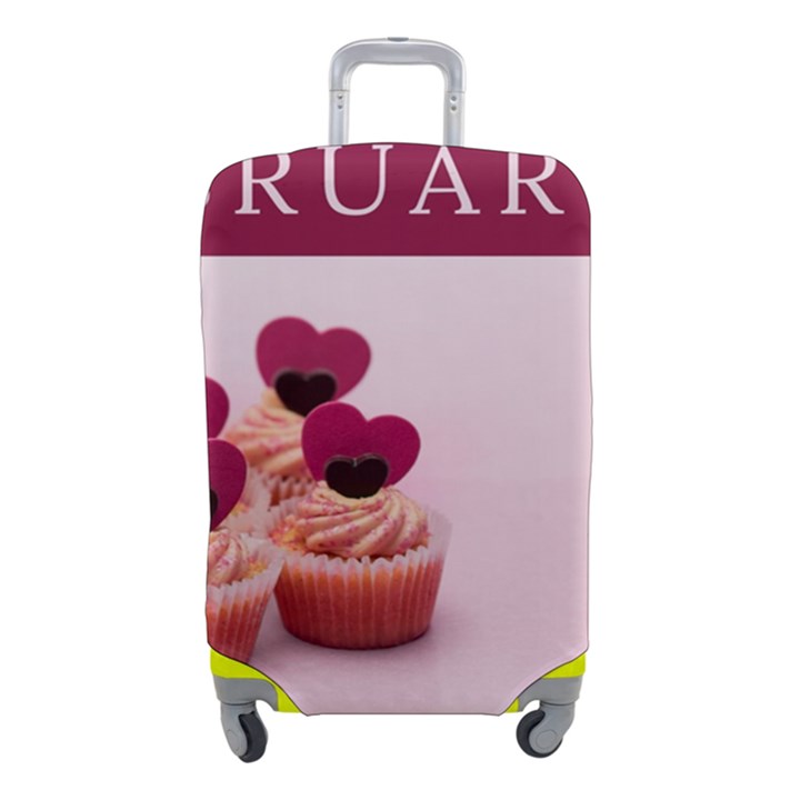 Hello february text and cupcakes Luggage Cover (Small)