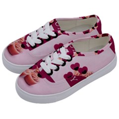 Hello February Text And Cupcakes Kids  Classic Low Top Sneakers by artworkshop