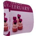 Hello february text and cupcakes Back Support Cushion View2