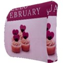 Hello february text and cupcakes Back Support Cushion View3