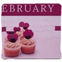 Hello february text and cupcakes Back Support Cushion View4