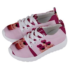 Hello February Text And Cupcakes Kids  Lightweight Sports Shoes by artworkshop