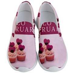 Hello February Text And Cupcakes Men s Lightweight Slip Ons by artworkshop