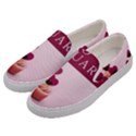 Hello february text and cupcakes Men s Canvas Slip Ons View2