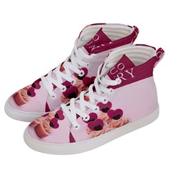 Hello February Text And Cupcakes Men s Hi-top Skate Sneakers by artworkshop